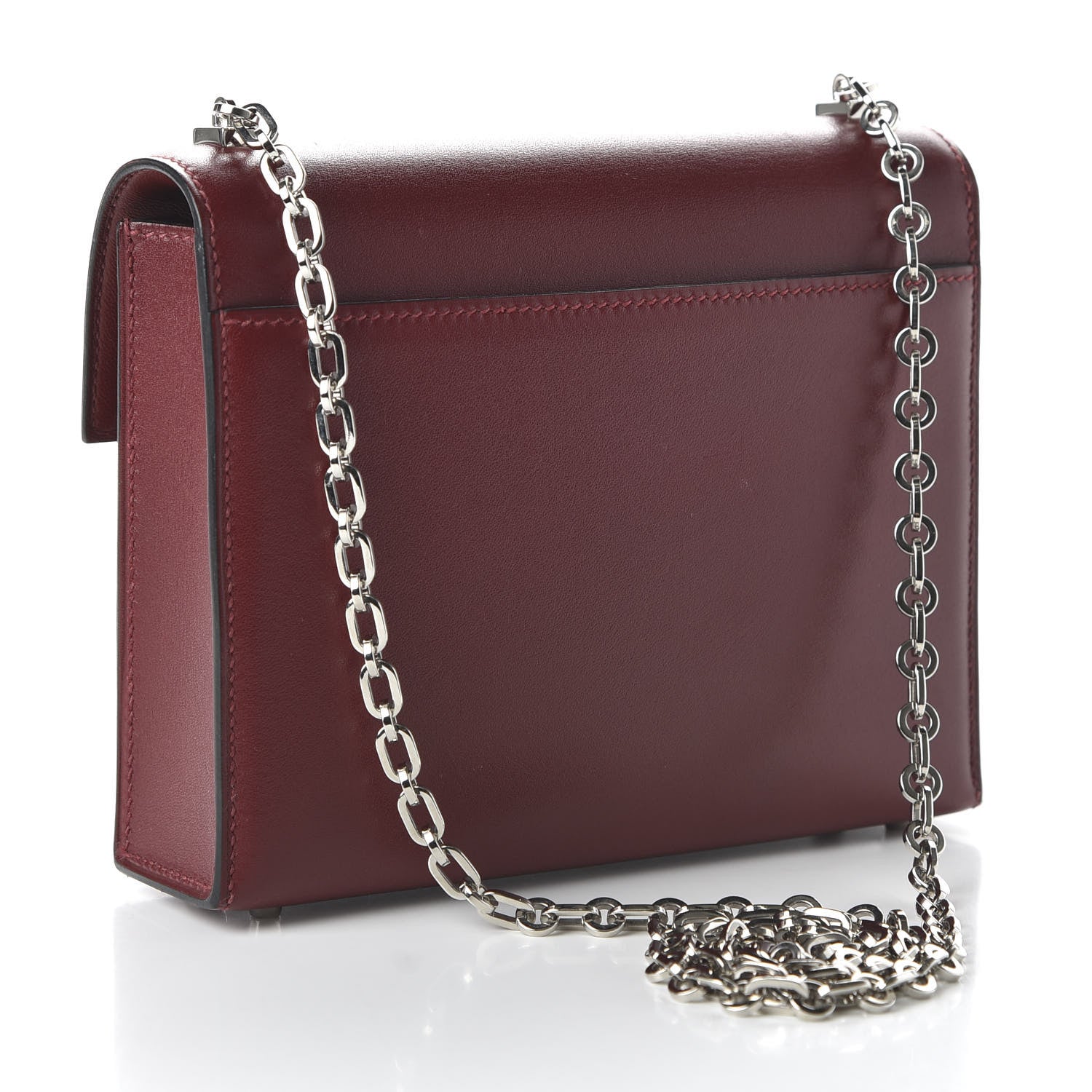 Hermes Tadelakt Mini Verrou Chaine Bag Rouge H 3 of 10