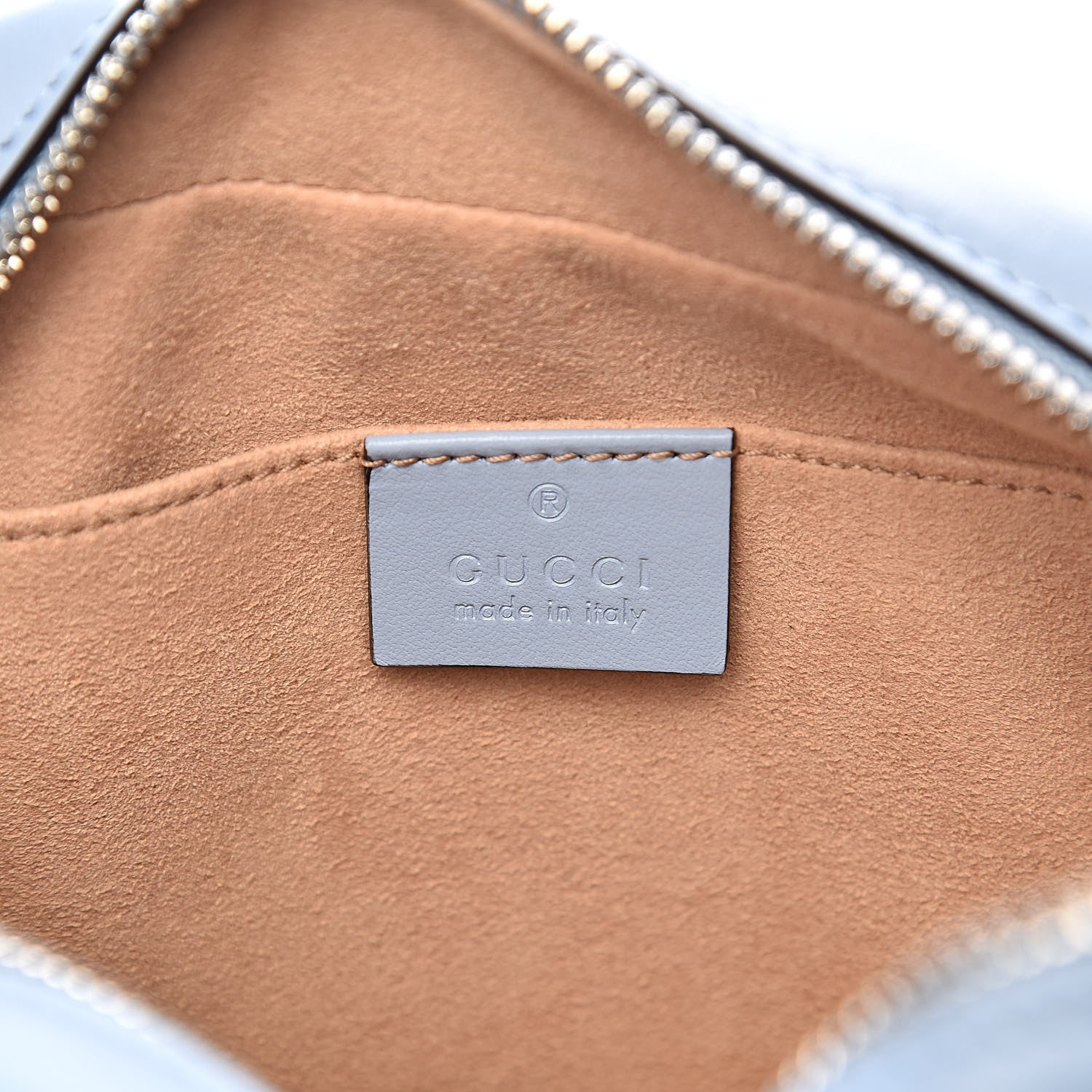 Gucci Calfskin Matelasse Small GG Marmont Chain Shoulder Bag Porcelain Light Blue 6 of 10