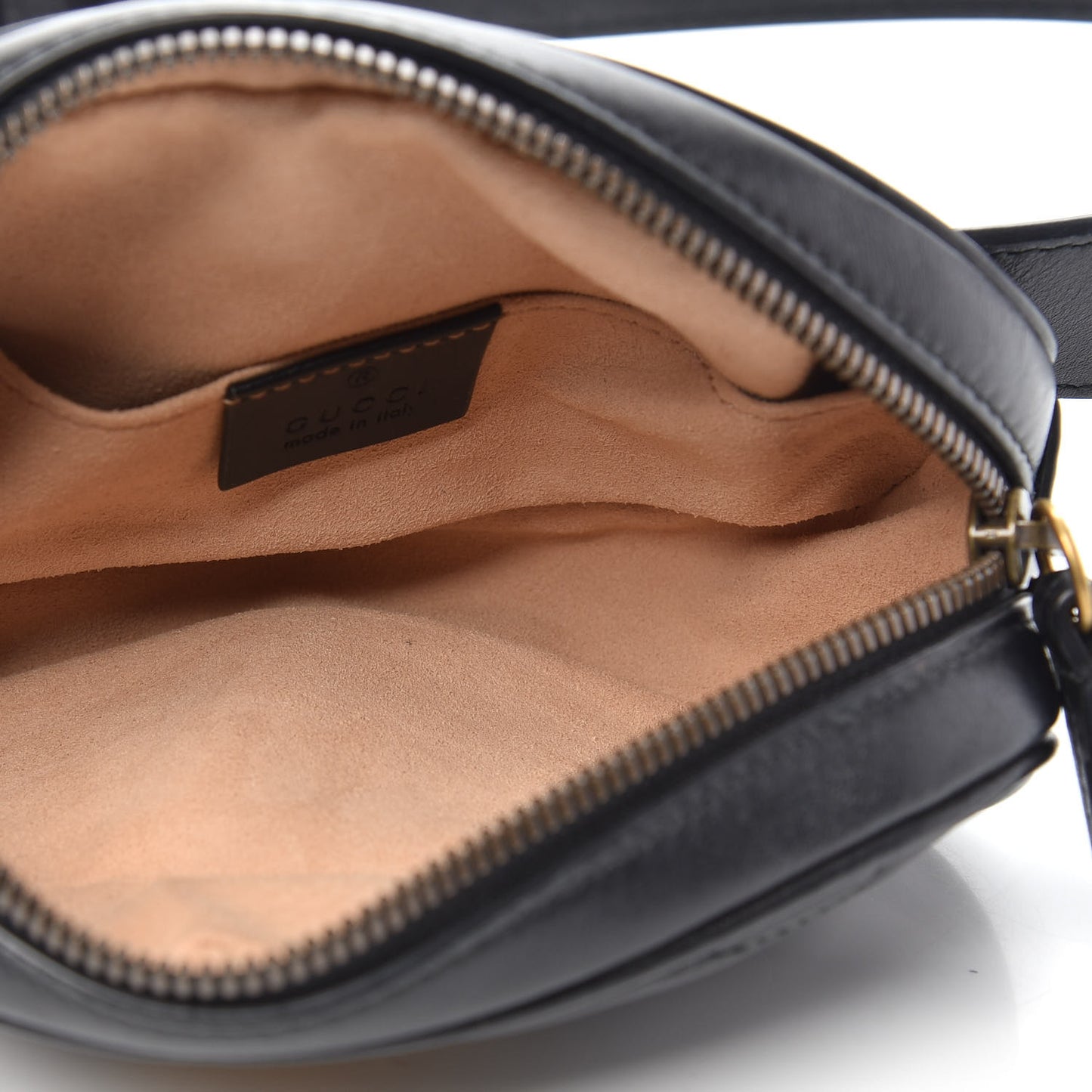 Calfskin Matelasse GG Marmont Belt Bag 85 34 Black