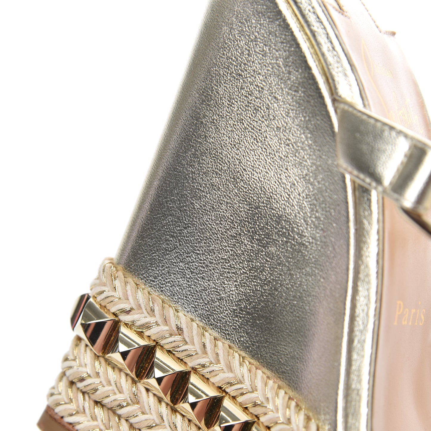 Nappa Silk Cataclou 140 Wedge Sandals 36 Sahara Light Gold