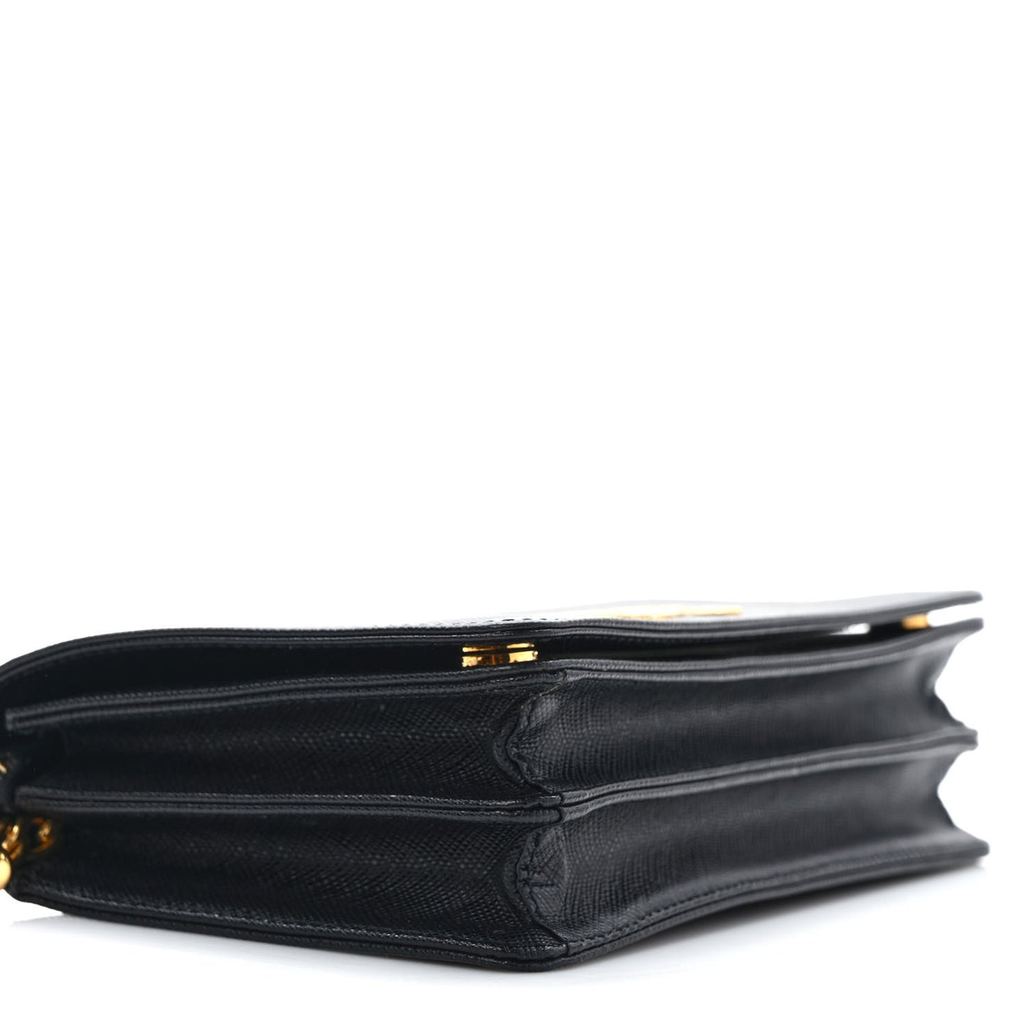 Saffiano Lux Chain Wallet Black