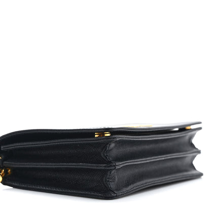 Prada Saffiano Lux Chain Wallet Black 6 of 7
