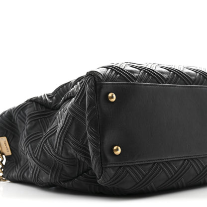 Chanel Calfskin Large Retro Girl Shopping Tote Black 10 of 15