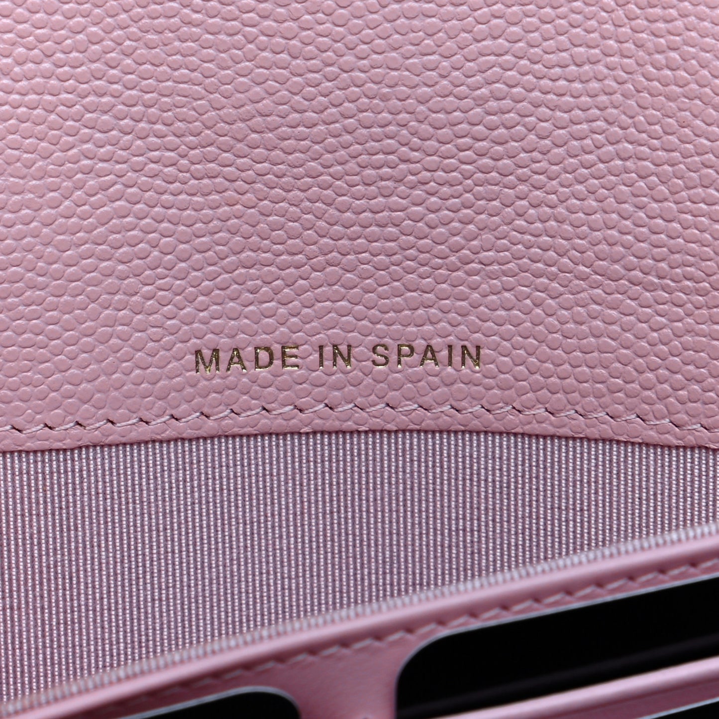 Caviar Quilted Large Gusset Flap Wallet Light Pink