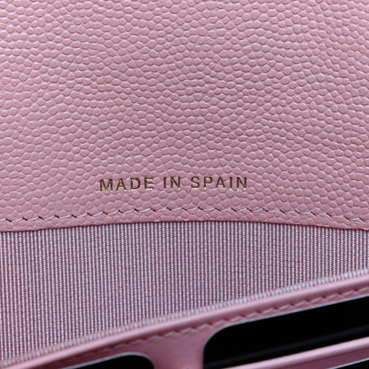 Chanel Caviar Quilted Large Gusset Flap Wallet Light Pink 6 of 9