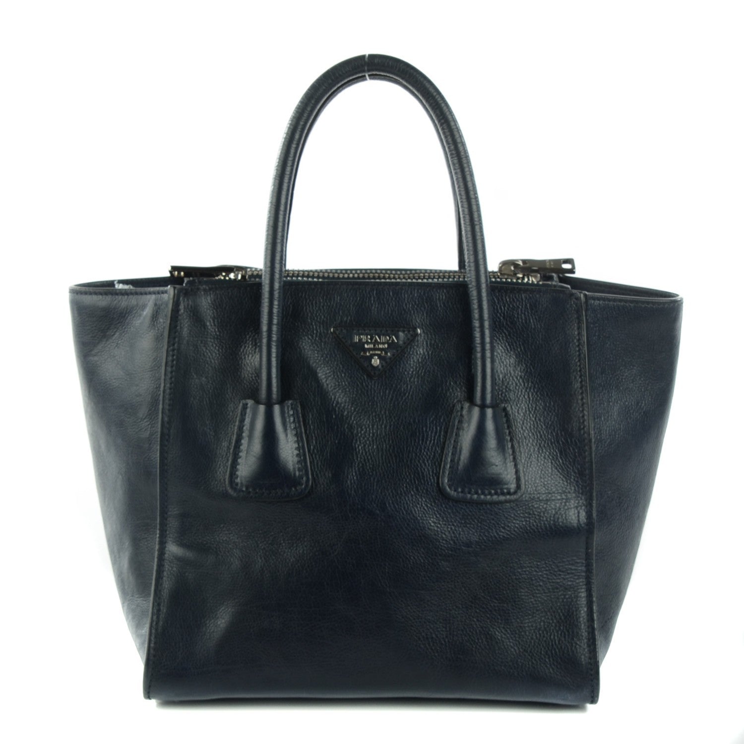 Prada Glace Calf Twin Pocket Tote Baltico 1 of 8