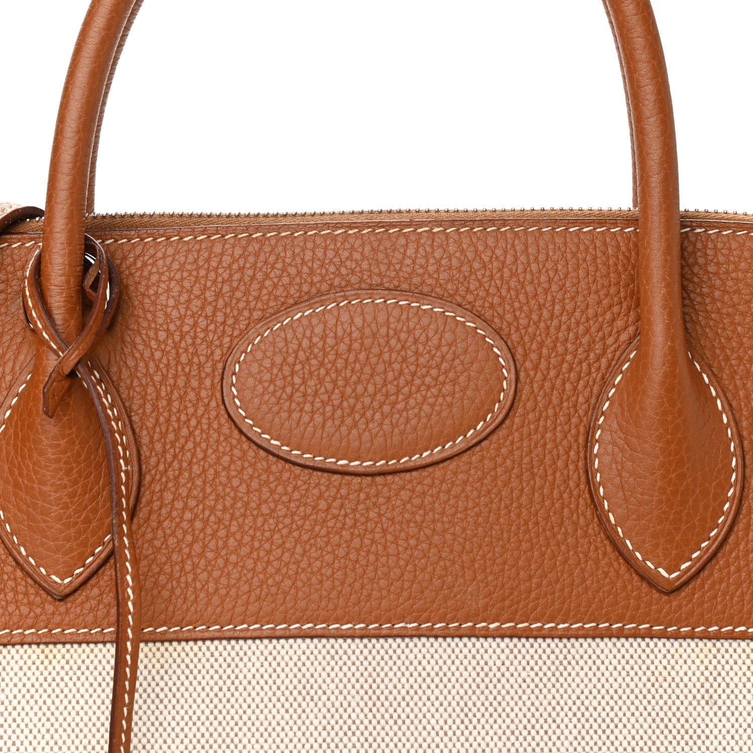 Hermes Toile De Camp Taurillon Clemence Bolide 35 Gold 7 of 10