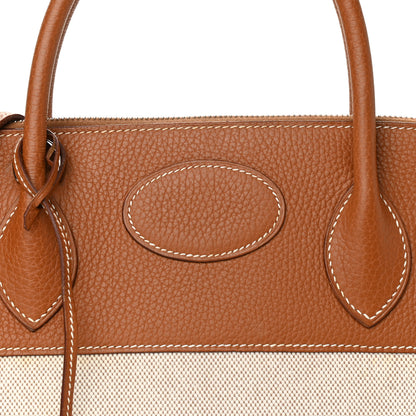 Hermes Toile De Camp Taurillon Clemence Bolide 35 Gold 7 of 10