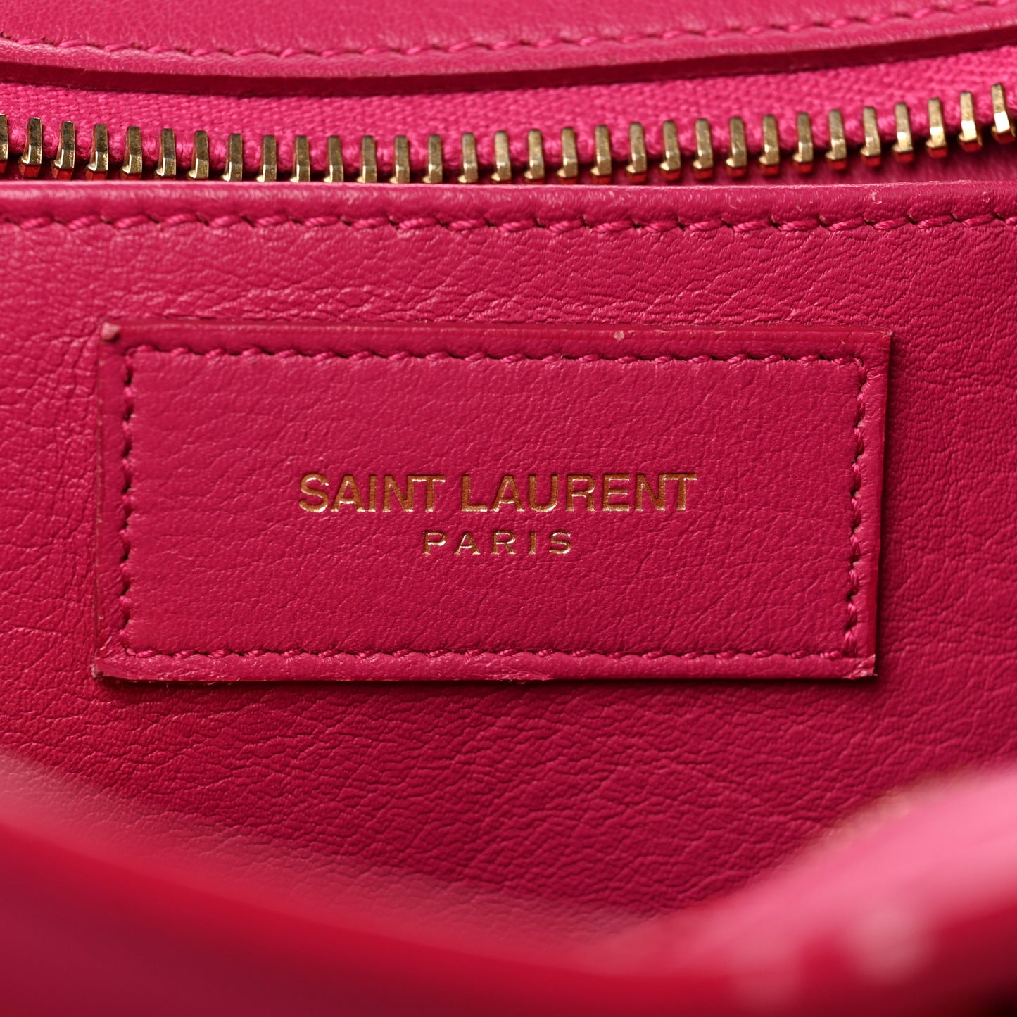 Calfskin Small Classic Y Cabas Fuchsia