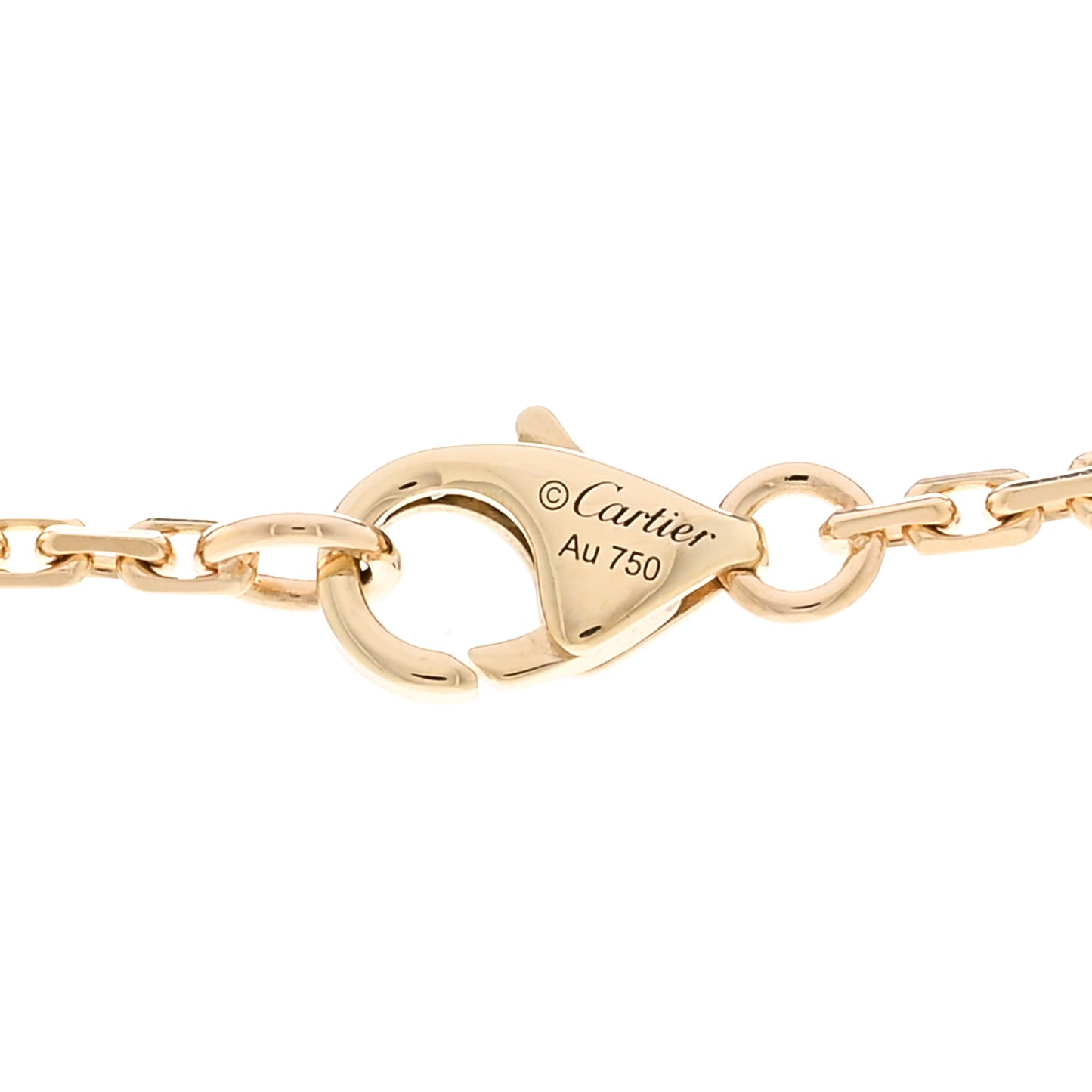 18K Yellow Gold Diamond Interlocking LOVE Necklace