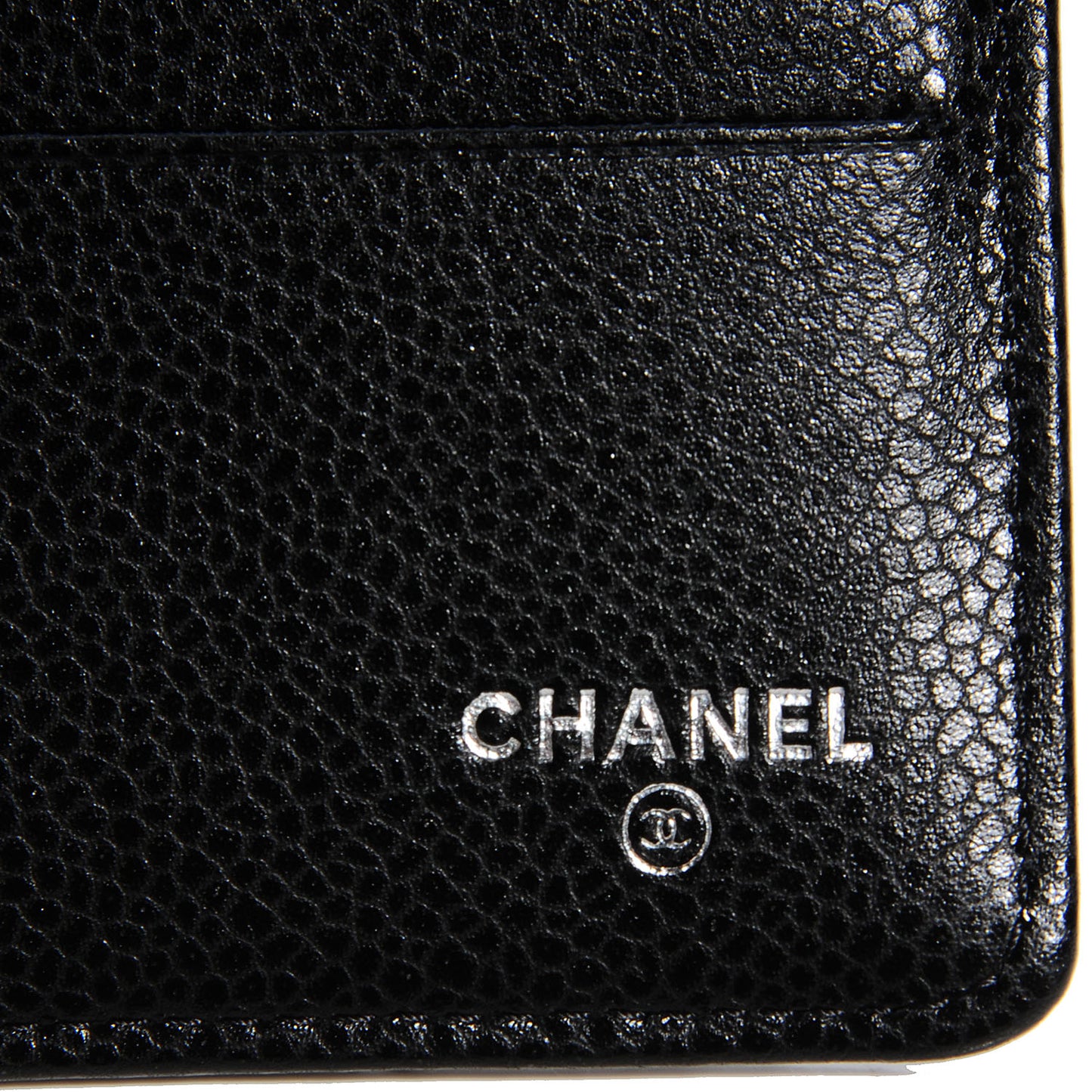 Caviar Quilted Long Flap Wallet Black