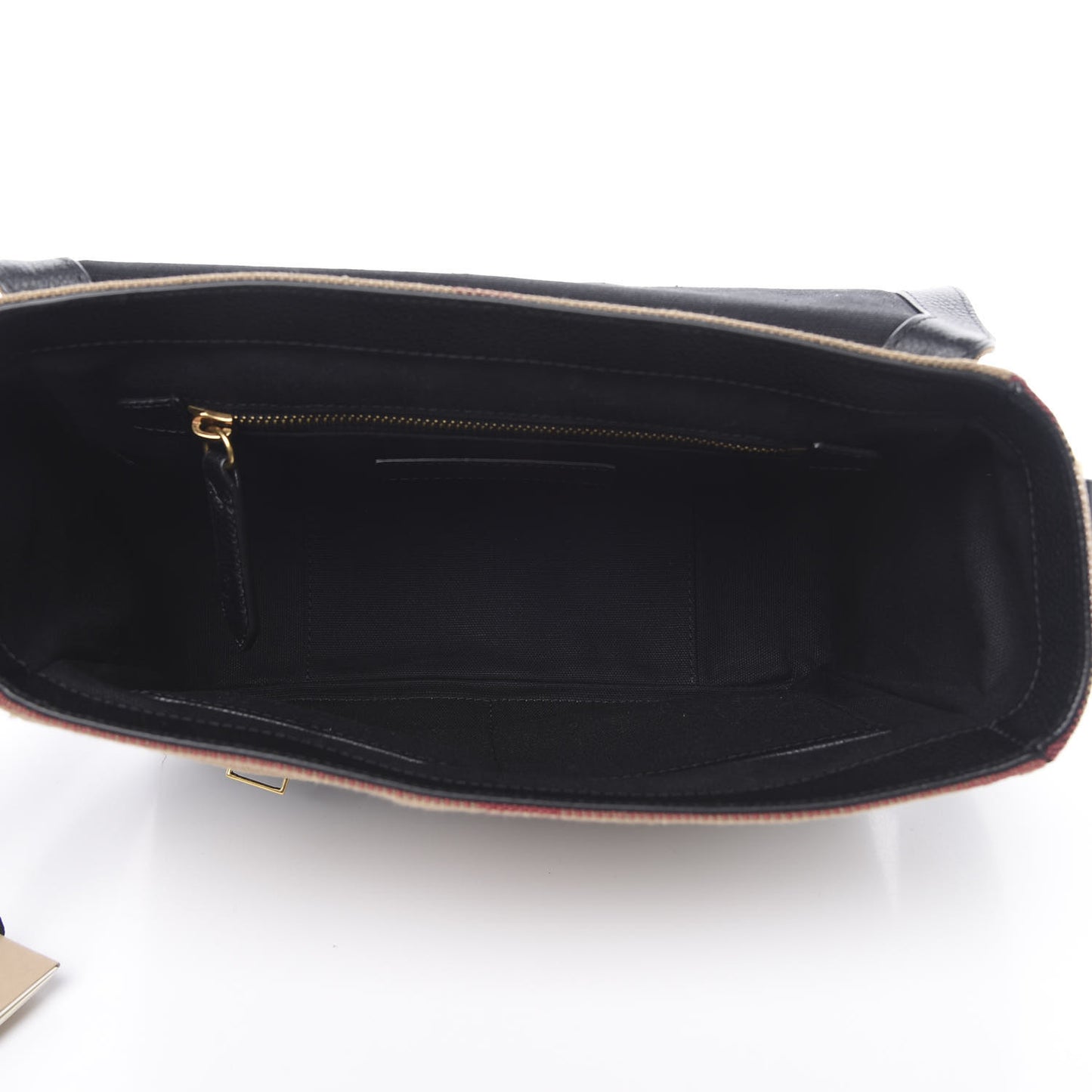 Canvas Mega Check Large Baildon Messenger Bag Black