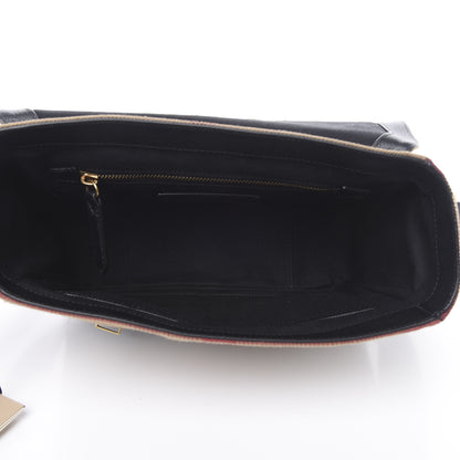 Burberry Canvas Mega Check Large Baildon Messenger Bag Black 4 of 8