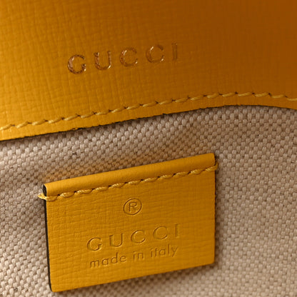 Gucci Azalea Calfskin GG Monogram Bi-Color Debossed Mini Horsebit 1955 Shoulder Bag Dusty Azure Stone Topaz Deep Orange 6 of 10