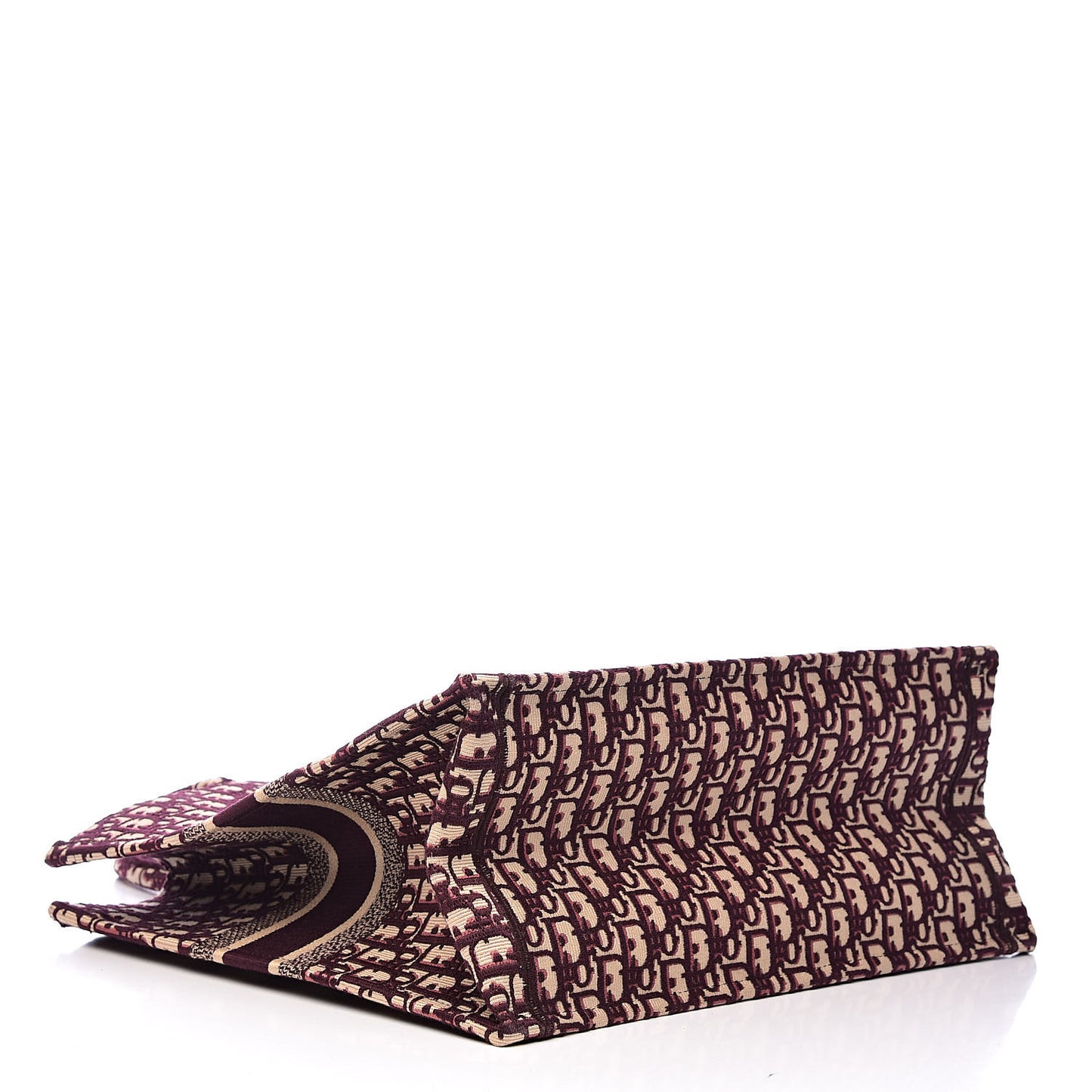 Oblique Large Book Tote Burgundy Multicolor