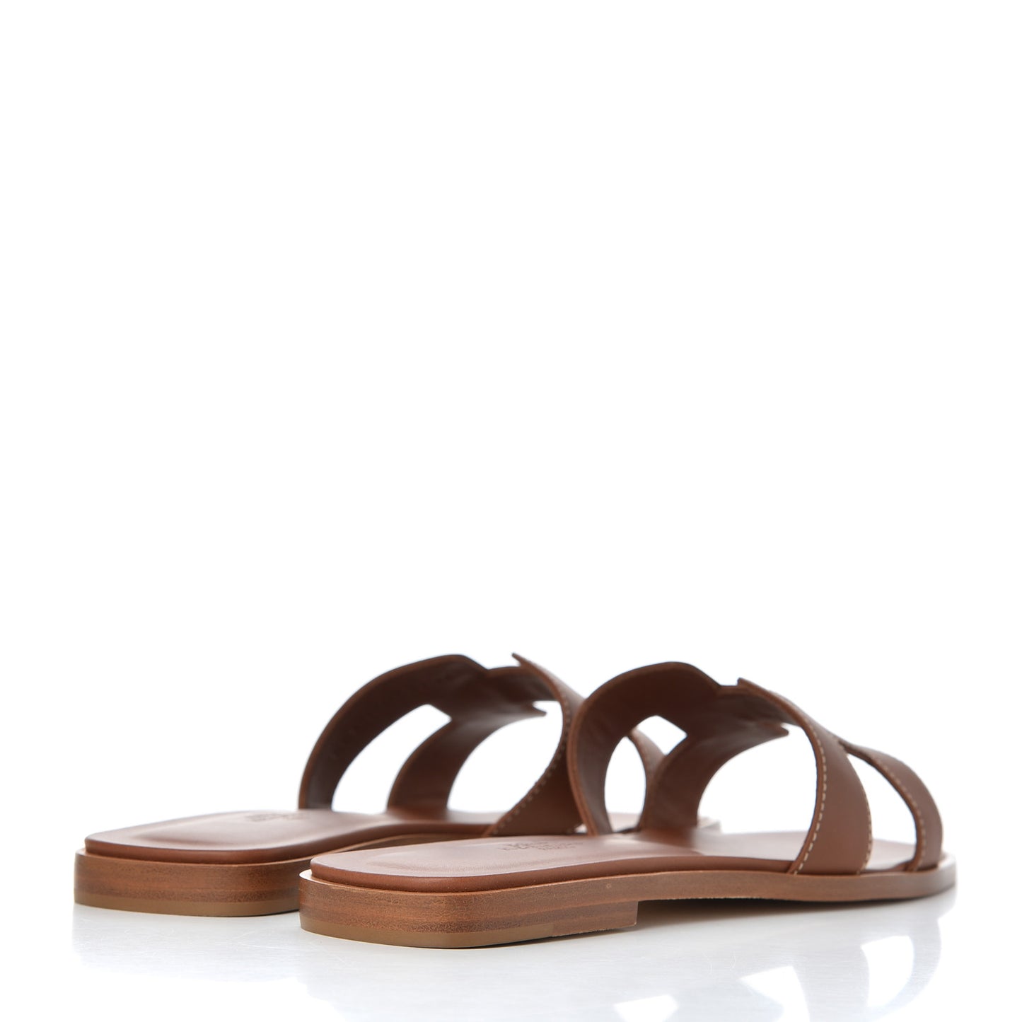 Box Calfskin Oran Sandals 37.5 Gold
