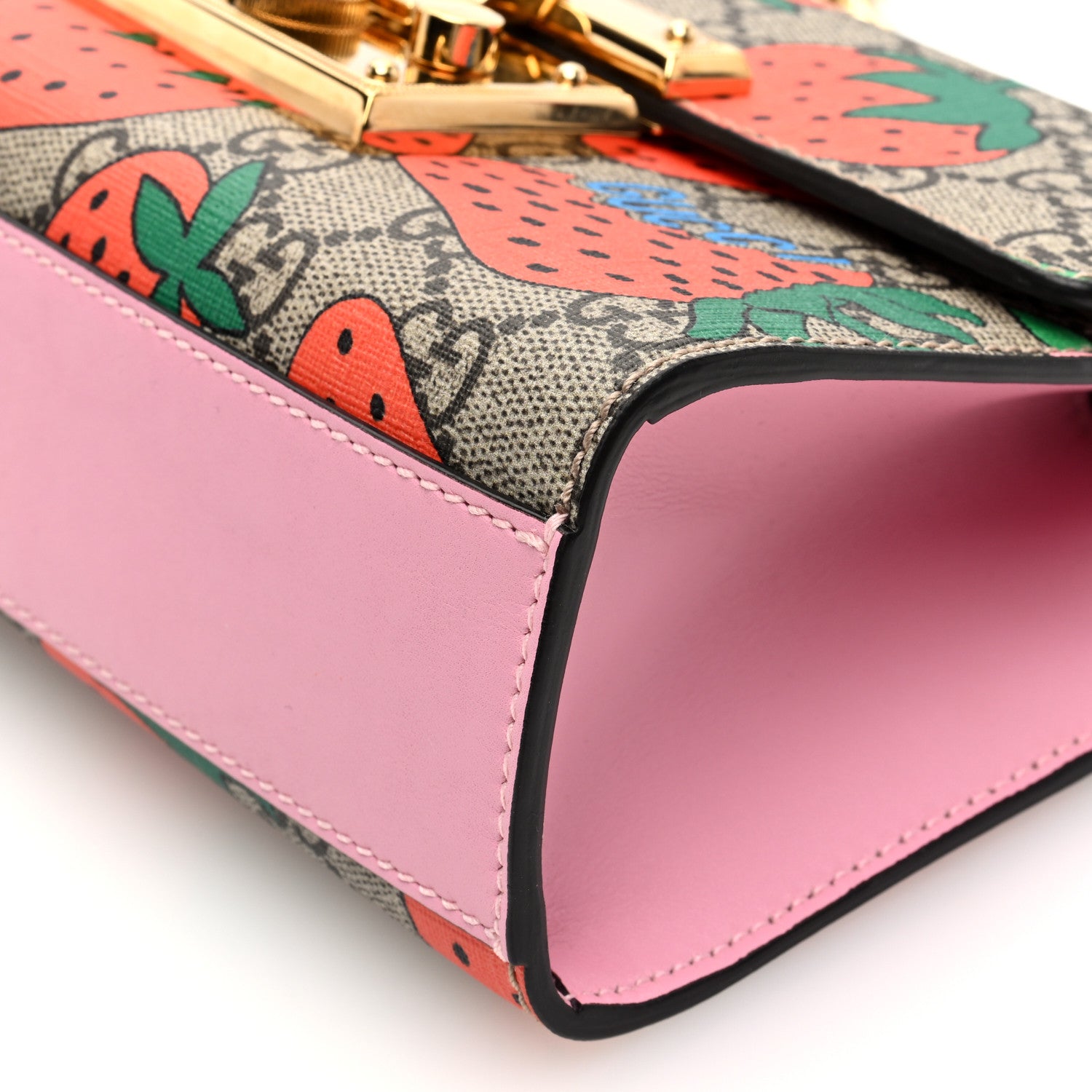 Gucci GG Supreme Monogram Strawberry Small Padlock Shoulder Bag 11 of 11