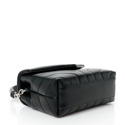 Saint Laurent Calfskin Y Quilted Monogram Toy Loulou Crossbody Bag Black 4 of 12