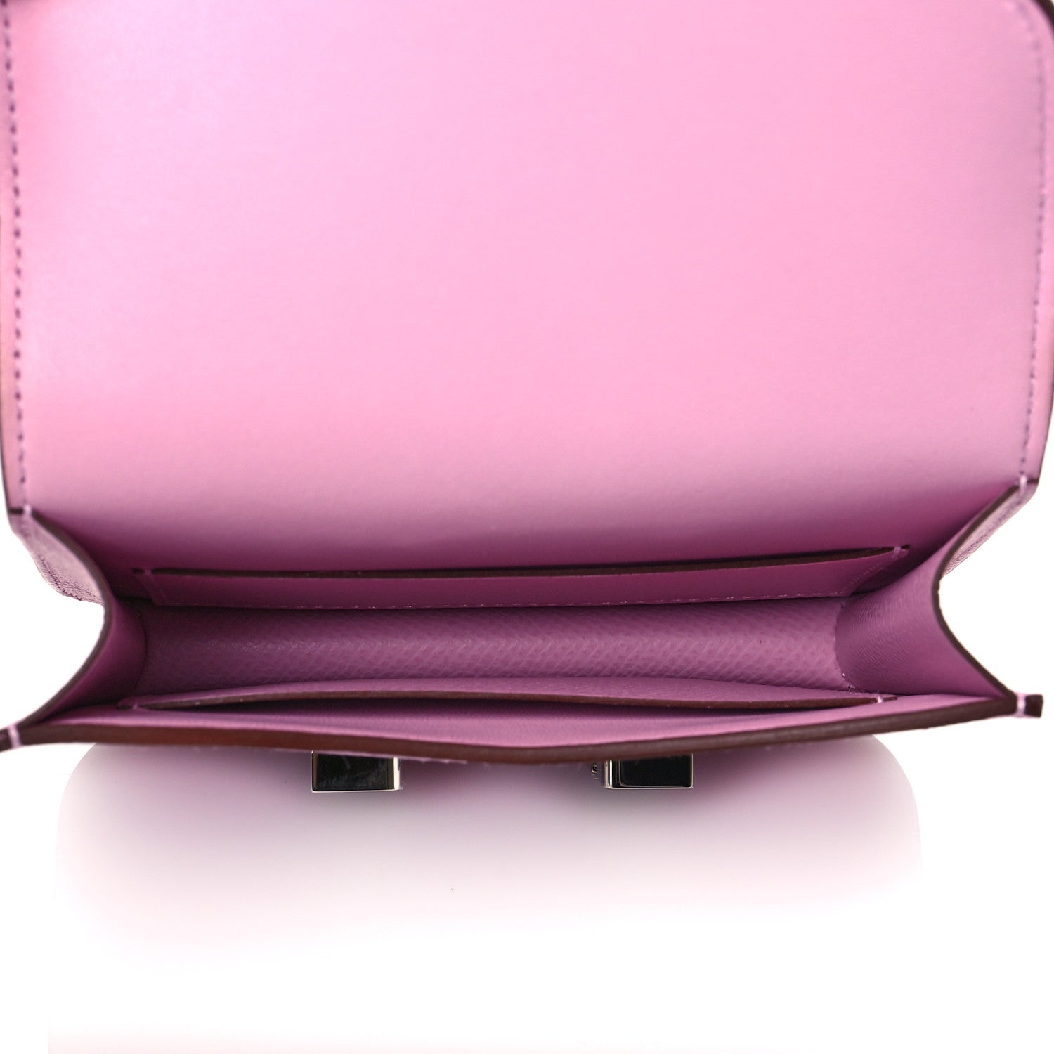 Hermes Epsom Constance Slim Wallet Mauve Sylvestre 5 of 10
