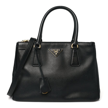 Prada Saffiano Small Galleria Double Zip Tote Black 1 of 15