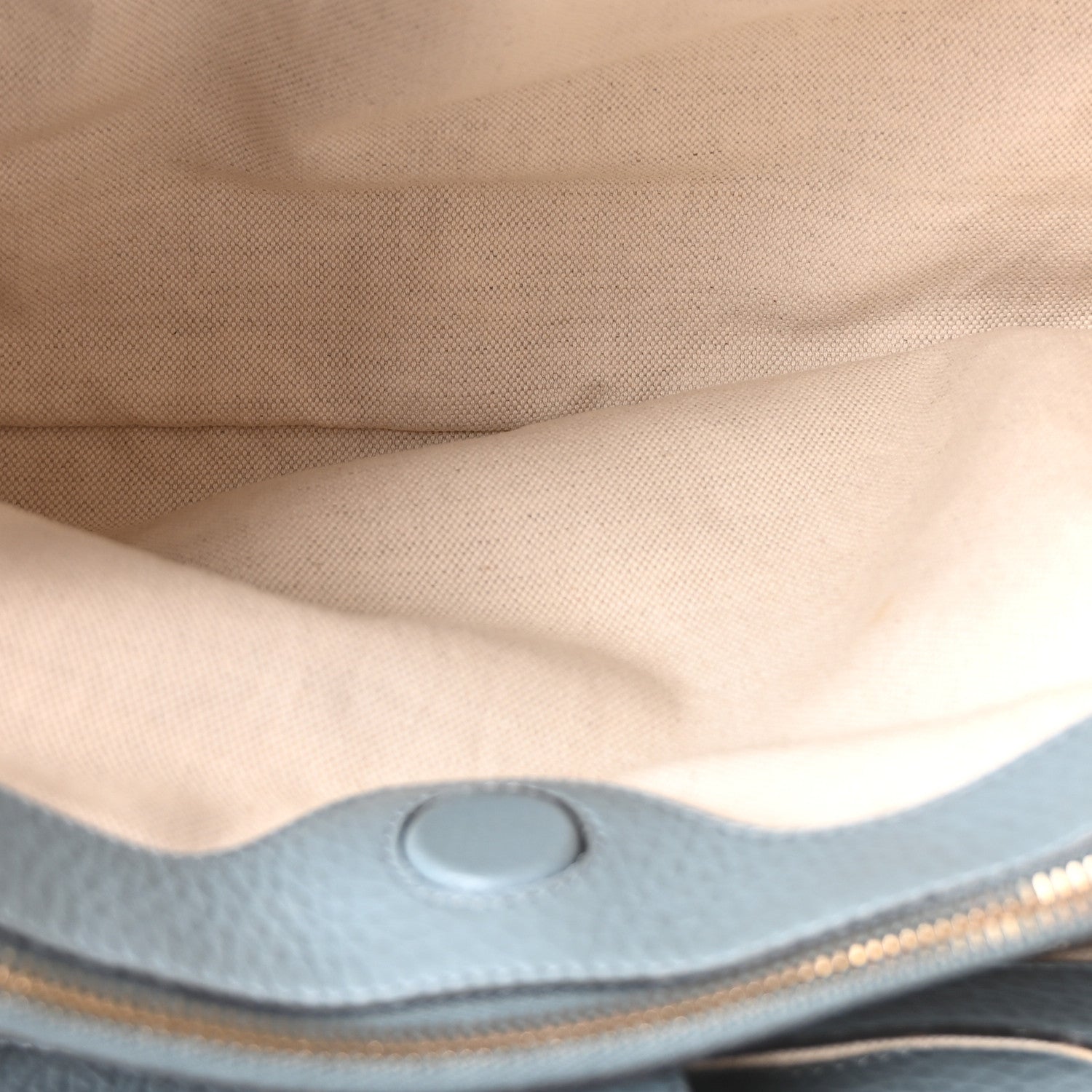 Gucci Pebbled Calfskin Medium Bamboo Shopper Tote Light Blue 5 of 10