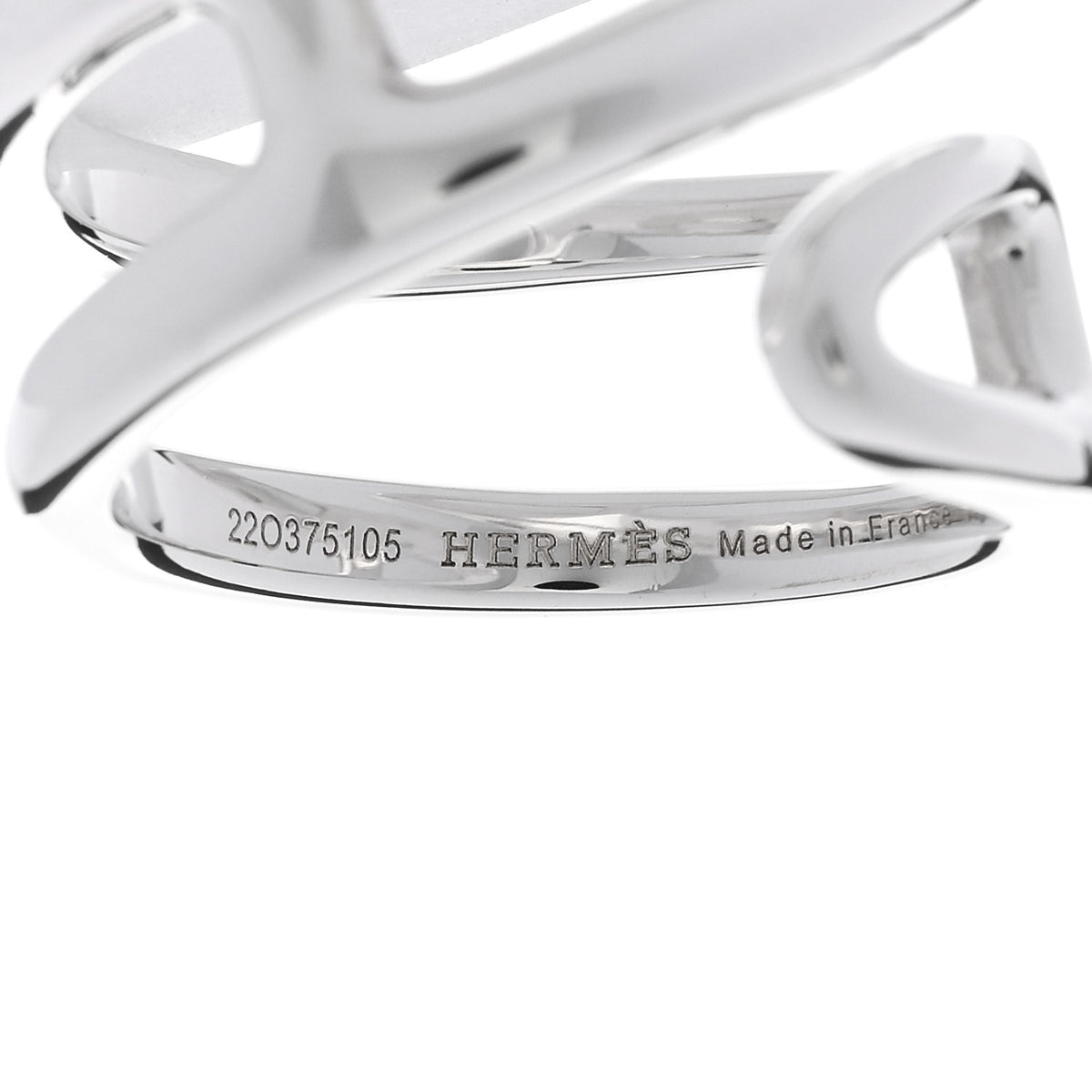 Hermes Sterling Silver Chaine D'Ancre Punk Ring 52 6 4 of 5