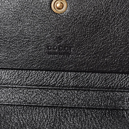 Gucci Azalea Calfskin Matelasse Diagonal Patchwork Torchon GG Marmont Card Case Wallet Black Beige Romantic Cerise 5 of 6
