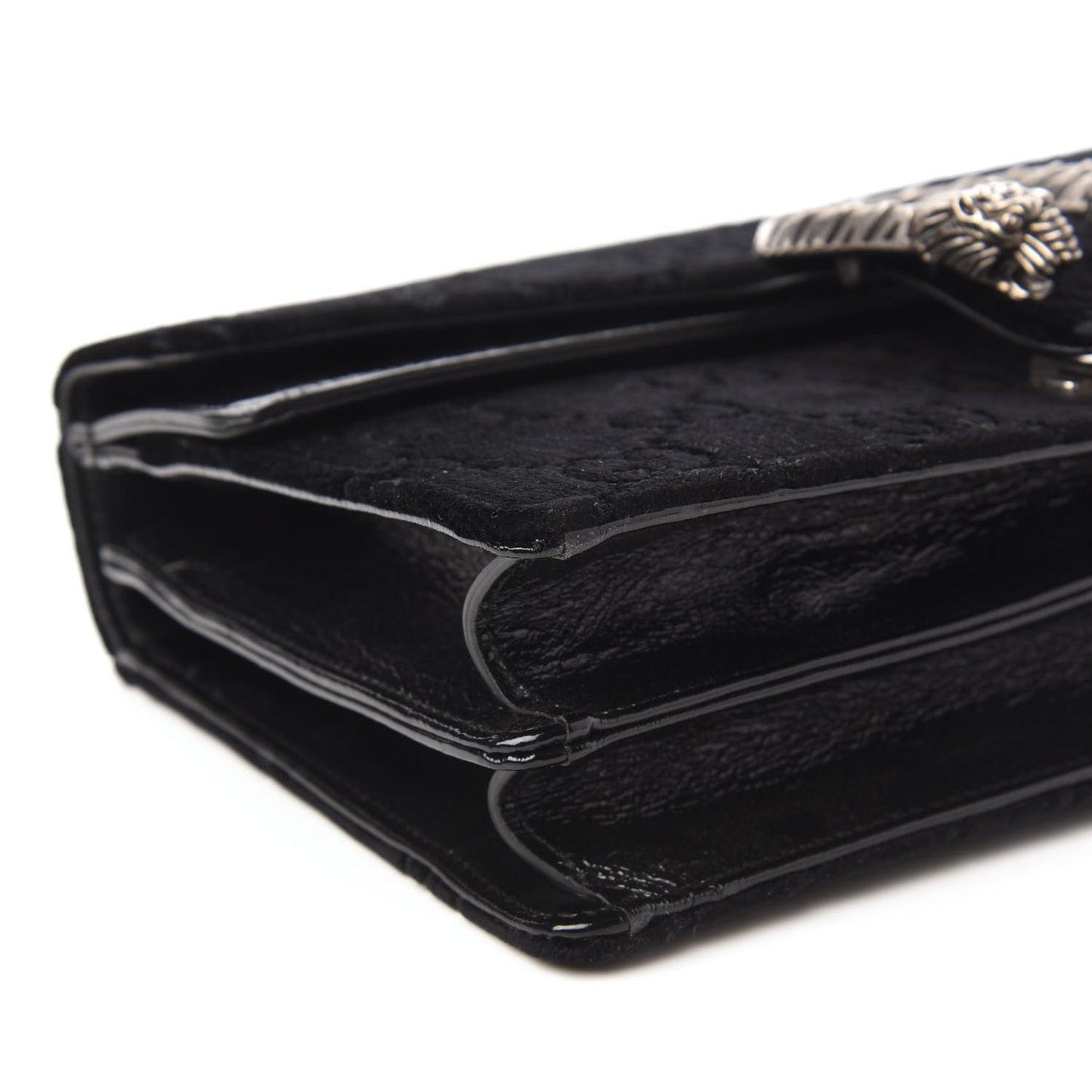 Velvet GG Monogram Small Dionysus Shoulder Bag Black