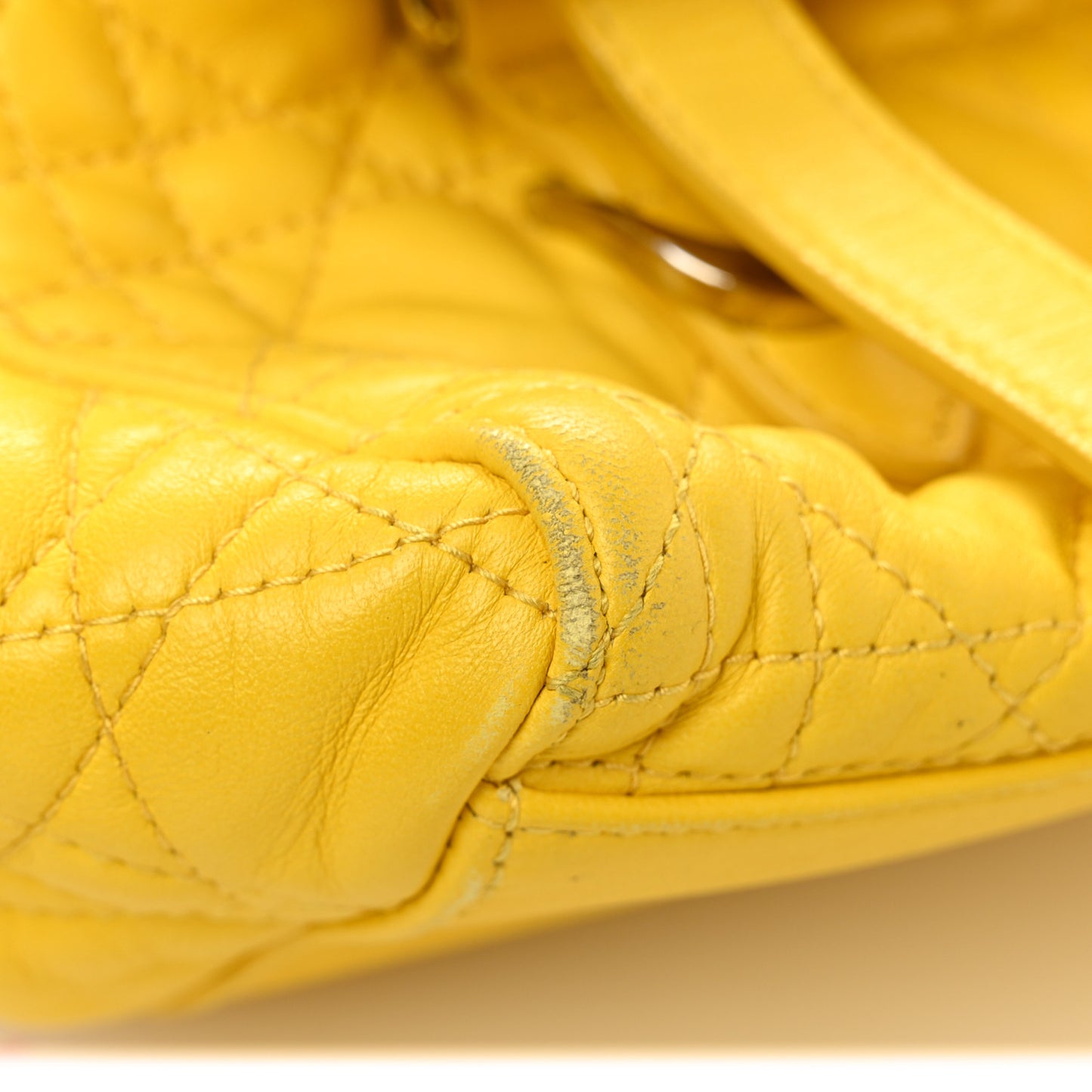 Lambskin Cannage Embroidered Stardust Backpack Yellow
