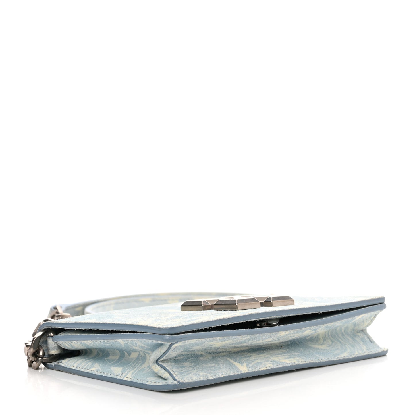Suede Jitney 0.5 Waves Crossbody Bag Light Blue