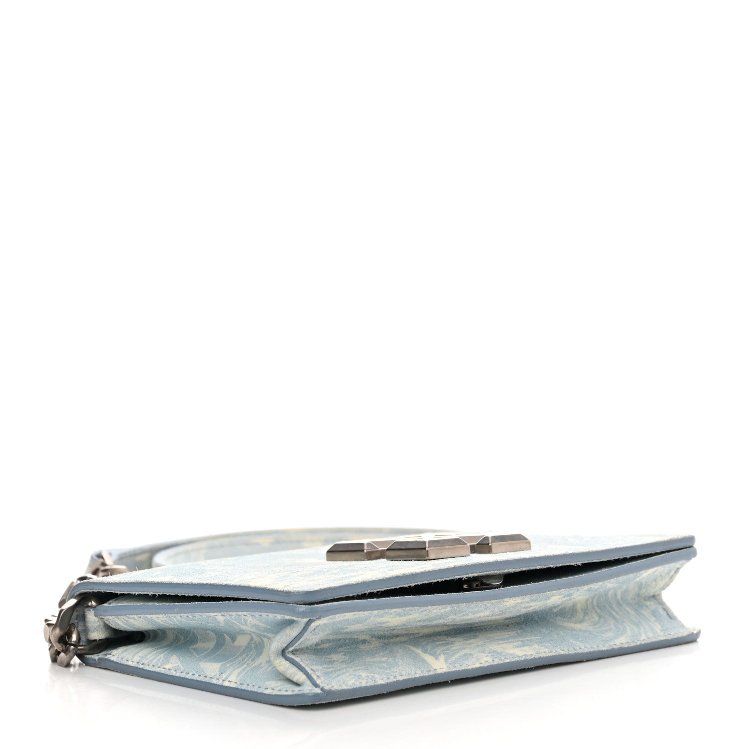 Off-White Suede Jitney 0.5 Waves Crossbody Bag Light Blue 4 of 12