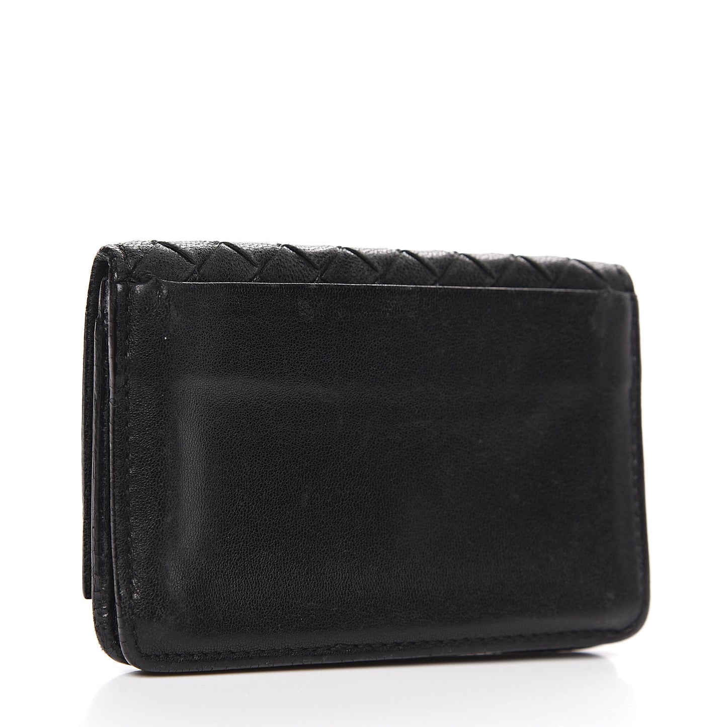 Nappa Intrecciato Card Holder Black