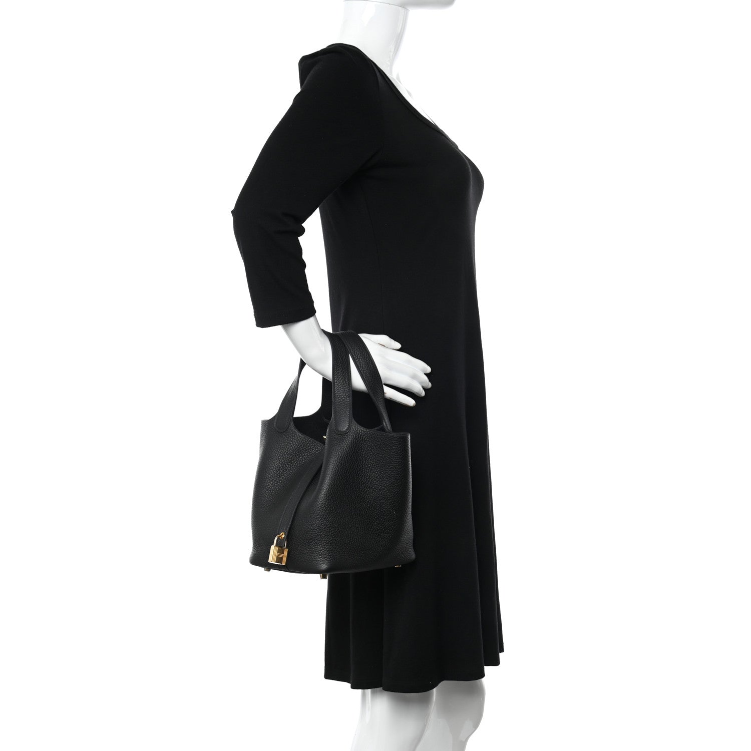 Hermes Taurillon Clemence Picotin Lock 18 PM Black 2 of 11