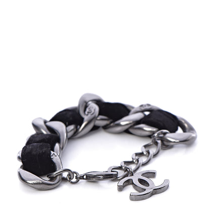 Chanel Velvet CC Chain Bracelet Black Ruthenium 3 of 5