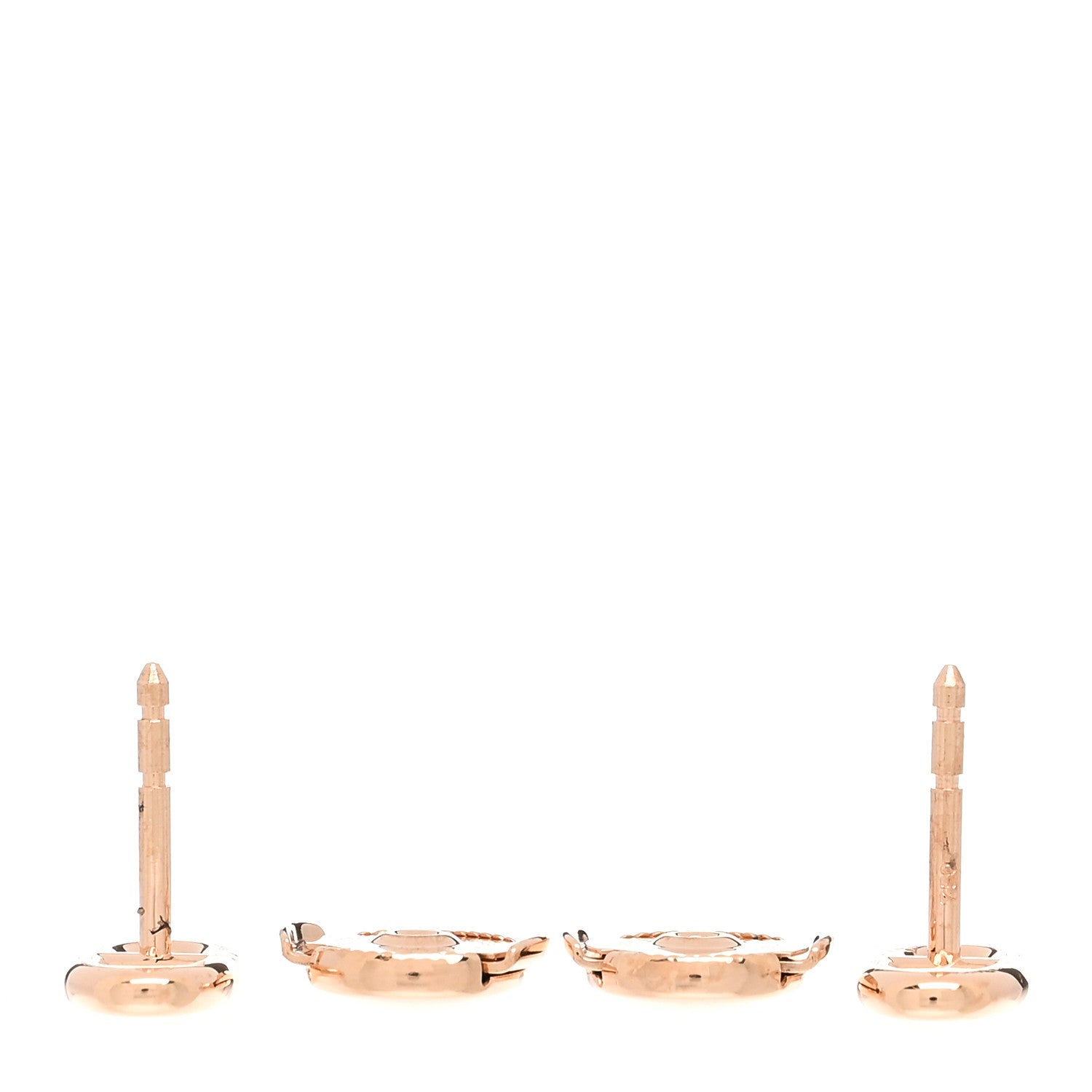 Hermes 18K Rose Gold TPM Farandole Stud Earrings 3 of 5