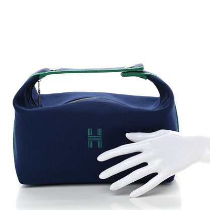 Hermes Canvas Large Bride-A-Brac Pouch Marine 2 of 10