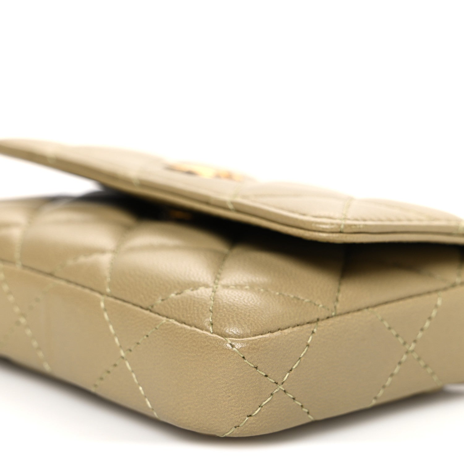 Chanel Lambskin Enamel Quilted Coco Hearts Clutch With Chain Light