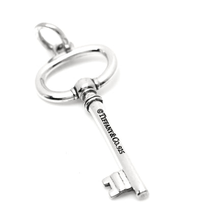 Tiffany Sterling Silver Small Oval Key Pendant 3 of 4