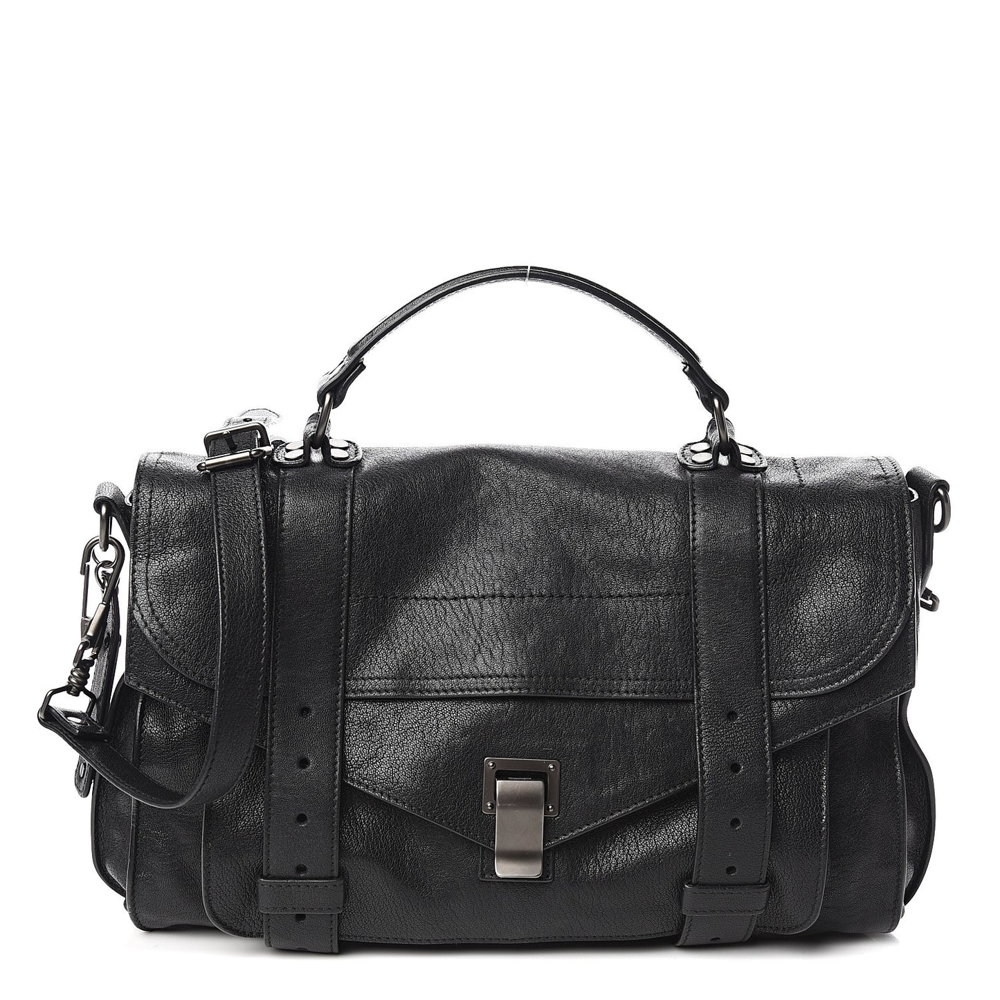 Lambskin Medium PS1 Satchel Black