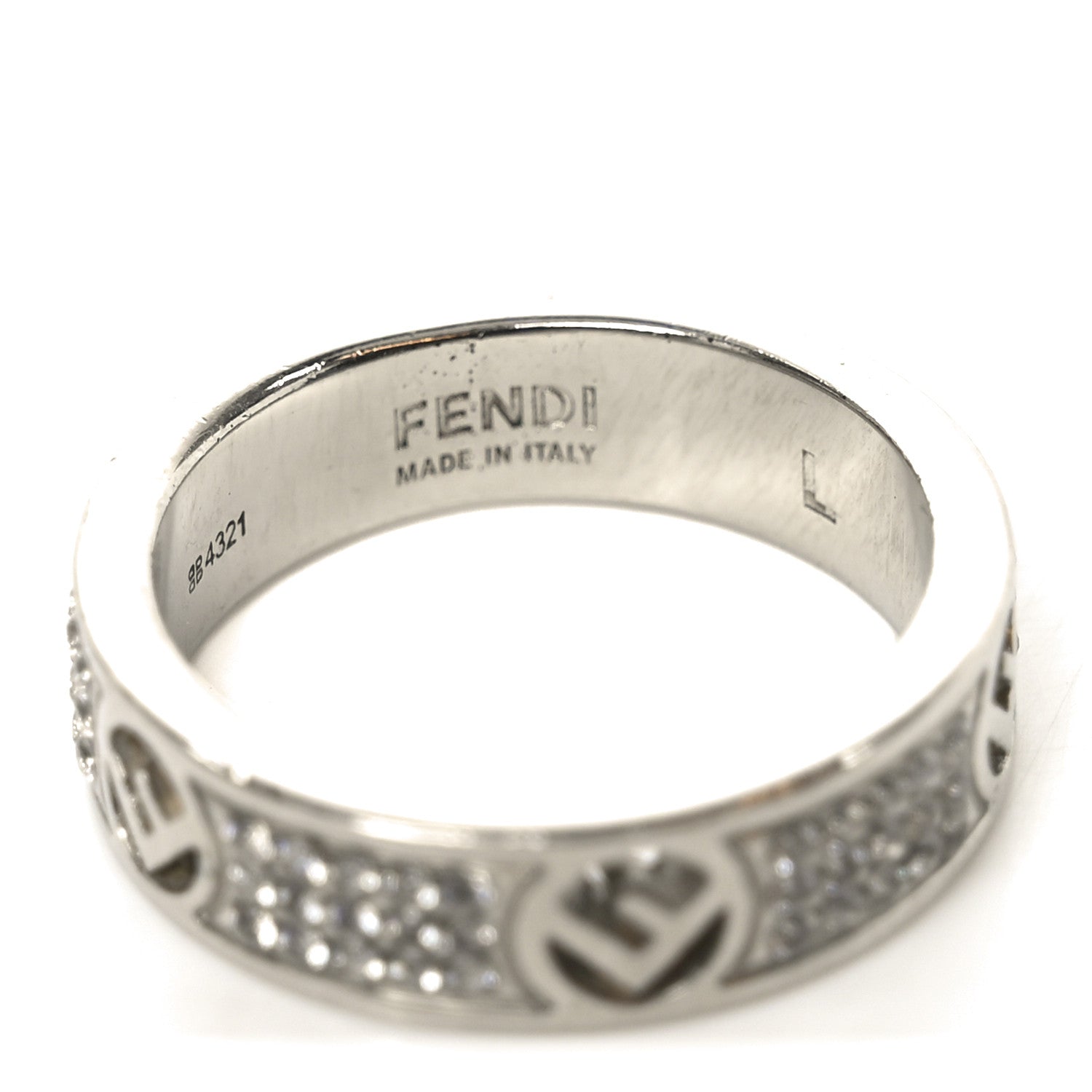 Fendi Metal Crystal F is Fendi Ring L Silver 4 of 4