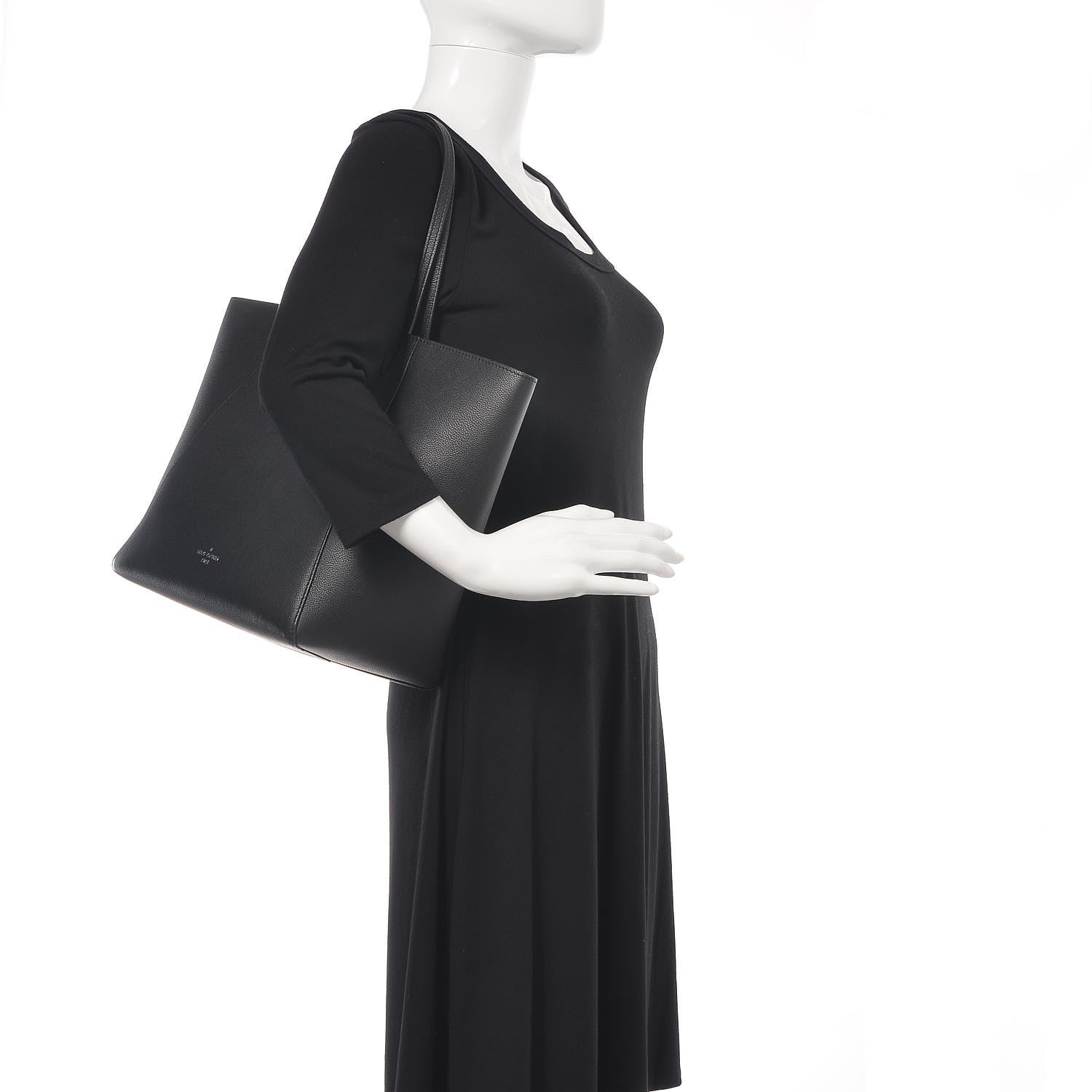 Louis Vuitton Calfskin Lockme Cabas Black 2 of 12