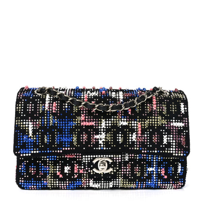 Chanel Crystal Tweed CC Medium Double Flap Black 1 of 10