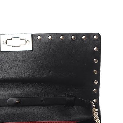 Valentino Garavani Velvet Rockstud Spike Wallet on Chain Black 9 of 10
