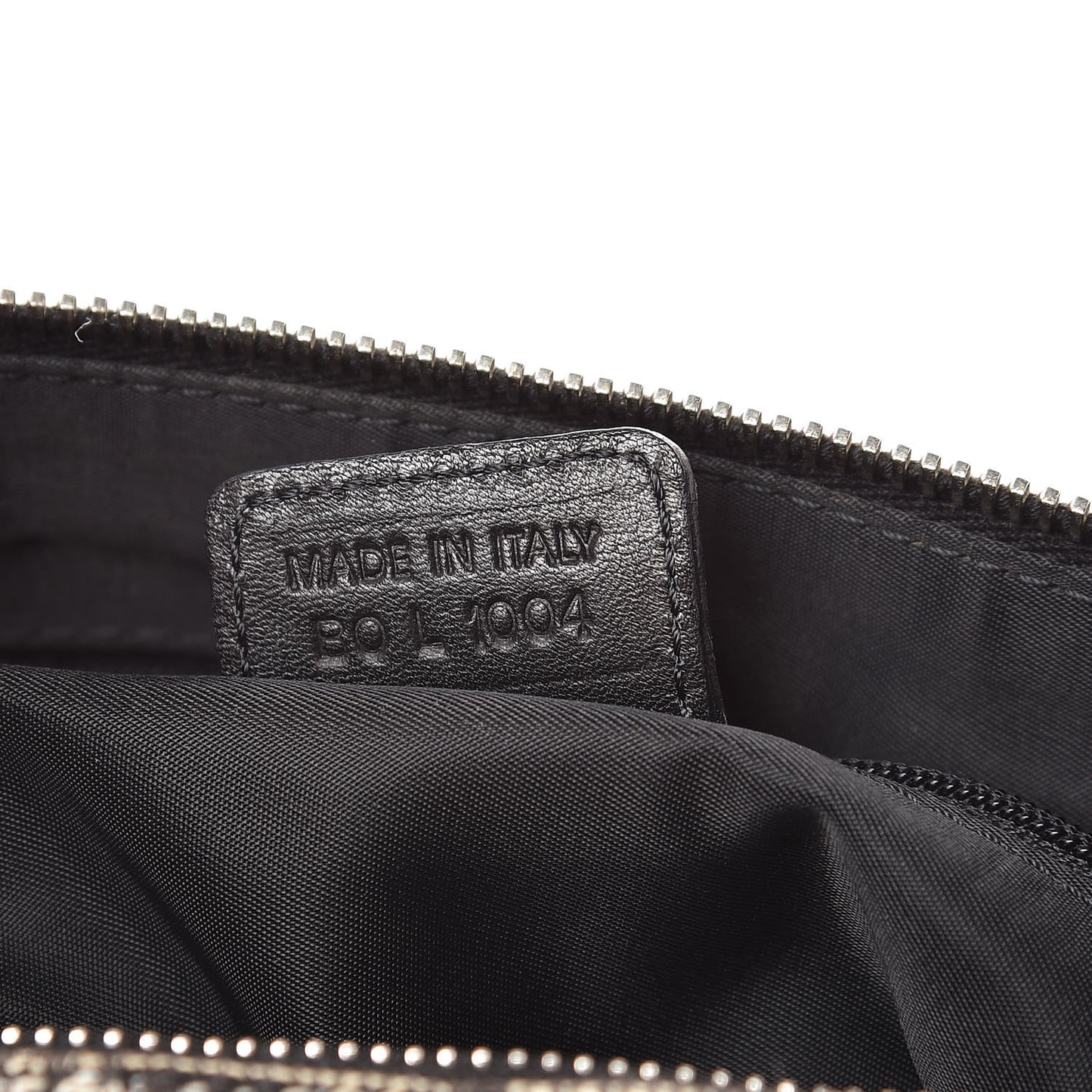 Denim Monogram Charms Shoulder Bag Black