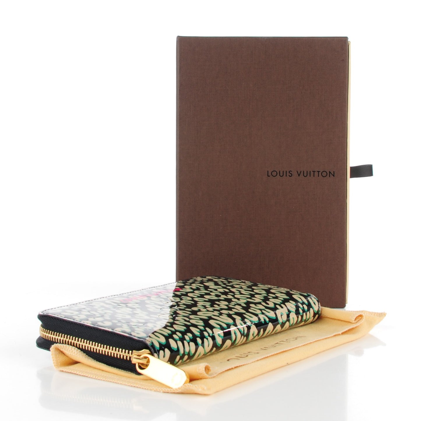 Vernis Leopard Zippy Wallet Blue Infini