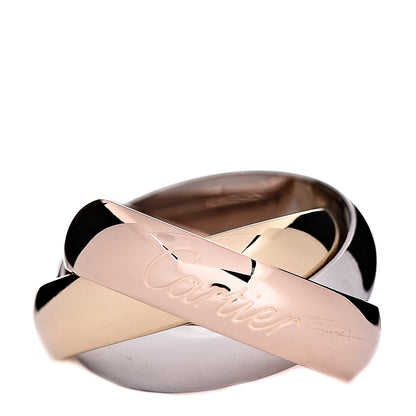 Cartier 18K Pink Yellow White Gold Large Trinity Ring 47 4 1 of 4