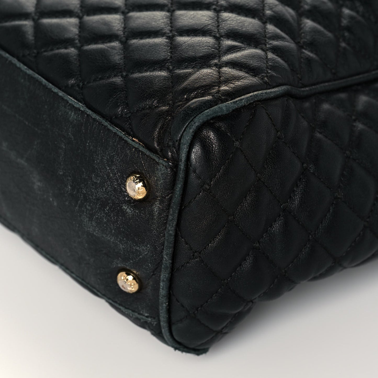 Calfskin Quilted Tote Black