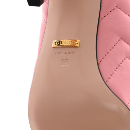 Gucci Nappa Charlotte Chevron Matelasse Double G 95mm Pumps 38 Wild Rose 8 of 9