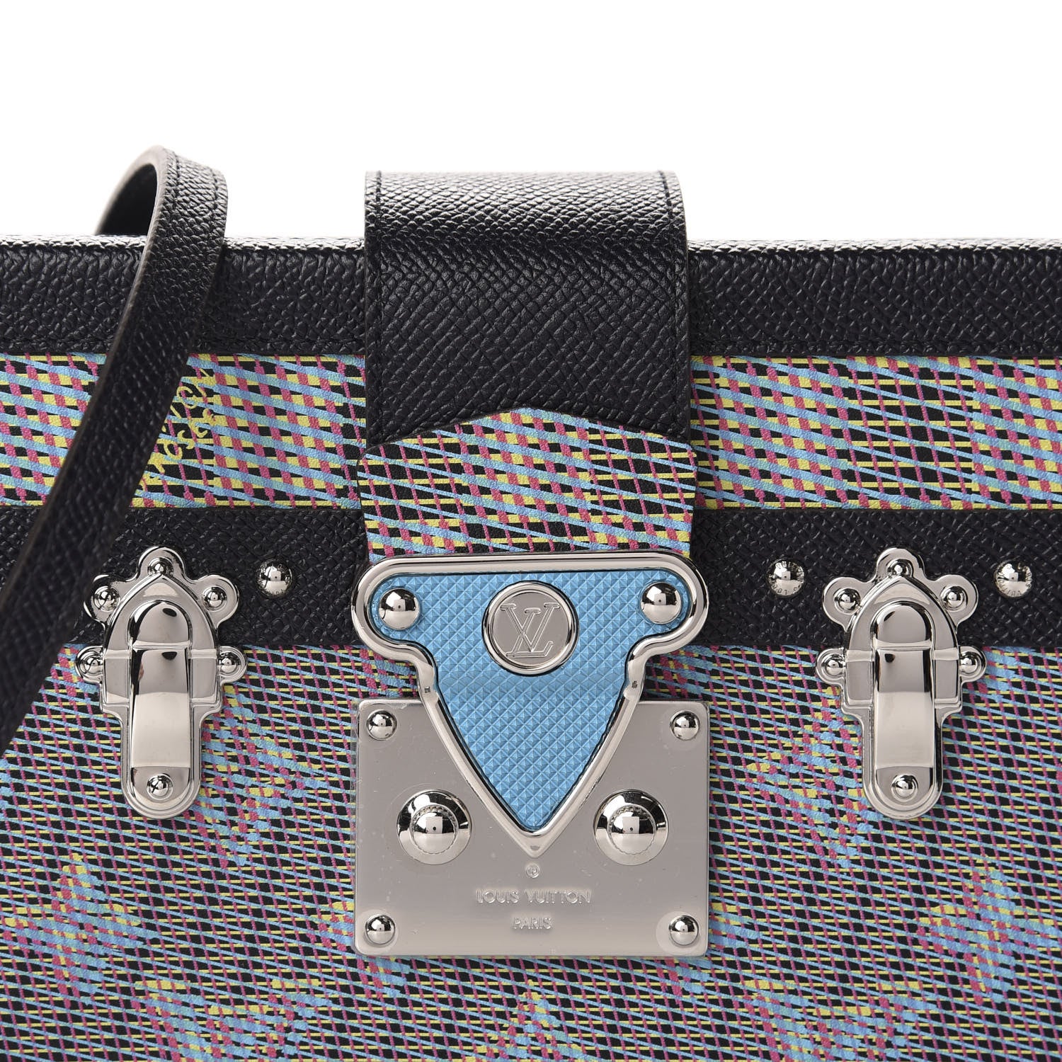 Louis Vuitton Calfskin Monogram LV Pop Petite Malle Blue 9 of 10