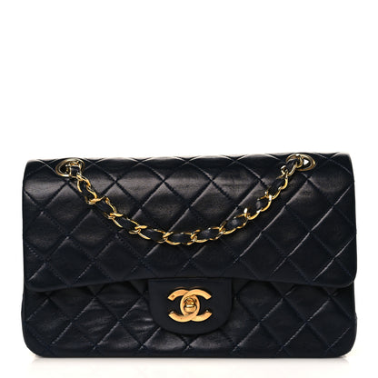 Chanel Lambskin Quilted Small Double Flap Navy 1 of 11